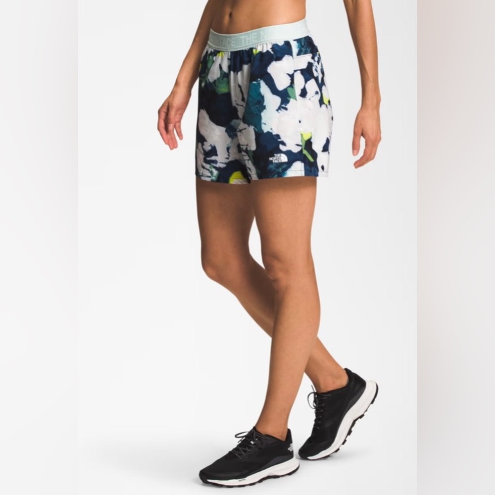 The North Face Blue and Green Athletic Shorts Lightweight Tie-Dye